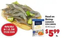 Vallarta Supermarkets Head on Shrimp offer