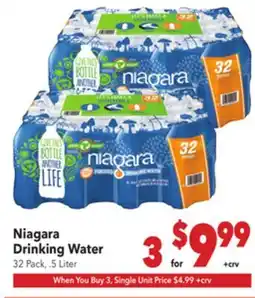 Vallarta Supermarkets Niagara Dinking Water offer