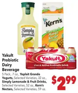 Vallarta Supermarkets Yakult Probiotic Dairy Beverage offer
