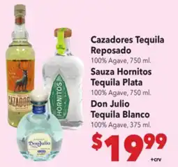Vallarta Supermarkets Cazadores Tequila Reposado offer