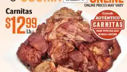Vallarta Supermarkets Carnitas offer