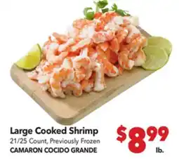 Vallarta Supermarkets Large Cooked Shrimp / CAMARON COCIDO GRANDE offer