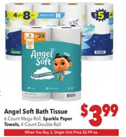 Vallarta Supermarkets Angel Soft Bath Tissue offer