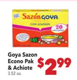 Vallarta Supermarkets Goya Sazon Econo Pak & Achiote offer