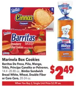 Vallarta Supermarkets Marinela Box Cookies offer