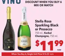 Vallarta Supermarkets Stella Rosa Sparkling Black or Prosecco offer