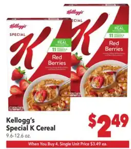 Vallarta Supermarkets Kellogg's Special K Cereal offer