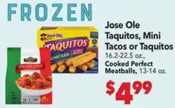 Vallarta Supermarkets Jose Ole Taquitos, Mini Tacos or Taquitos offer