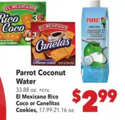 Vallarta Supermarkets Parrot Coconut Water offer