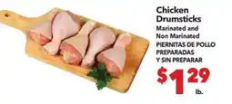 Vallarta Supermarkets Chicken Drumsticks / PIERNITAS DE POLLO PREPARADAS Y SIN PREPARAR offer