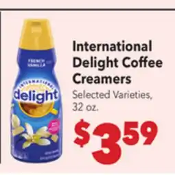 Vallarta Supermarkets International Delight Coffee Creamers offer