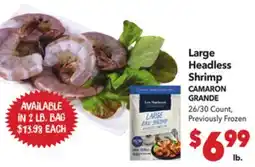 Vallarta Supermarkets Large Headless Shrimp / CAMARON GRANDE offer