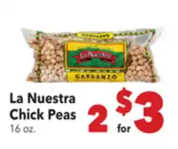 Vallarta Supermarkets La Nuestra Chick Peas offer