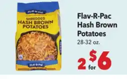 Vallarta Supermarkets Flav-R-Pac Hash Brown Potatoes offer
