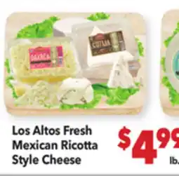 Vallarta Supermarkets Los Altos Fresh Mexican Ricotta Style Cheese offer