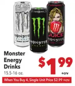 Vallarta Supermarkets Monster Energy Drinks offer