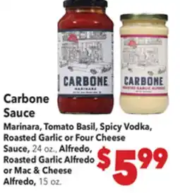 Vallarta Supermarkets Carbone Sauce offer
