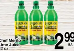 Superior Grocers Chef Merito Lime Juice offer