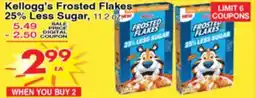 Superior Grocers Kellogg's Frosted Flakes 25% Less Sugar offer