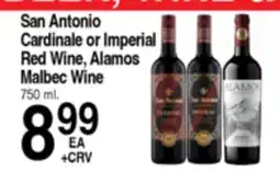 Superior Grocers San Antonio Cardinale or Imperial Red Wine, Alamos Malbec Wine offer