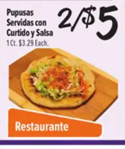 El Super Fresh Pupusas Servidas con Curtido y Salsa offer