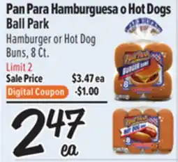 El Super Fresh Pan Para Hamburguesa o Hot Dogs Ball Park offer