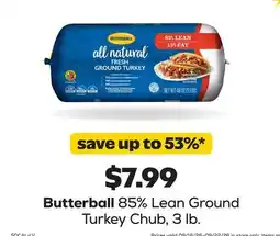Grocery Outlet Butterball 85% Lean Ground Turkey Chub offer