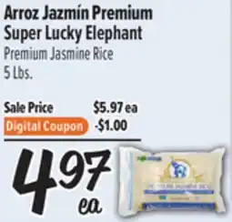 El Super Fresh Arroz Jazmín Premium Super Lucky Elephant offer