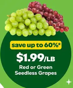 Grocery Outlet Red or Green Seedless Grapes offer