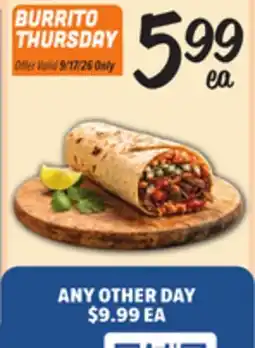 El Super Fresh BURRITO THURSDAY offer