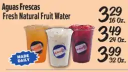 El Super Fresh Aguas Frescas / Fresh Natural Fruit Water offer