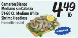 El Super Fresh 51-60 Ct. Medium White Shrimp Headless offer