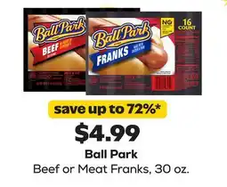 Grocery Outlet Ball Park Beef or Meat Franks offer