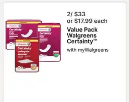 Walgreens Value Pack Walgreens Certainty offer