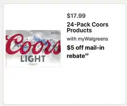 Walgreens 24-Pack Coors Products offer