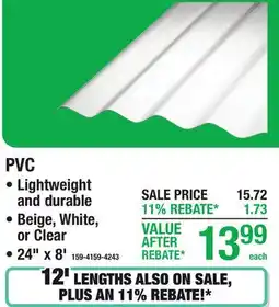 Menards PVC PANELS offer