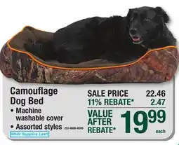Menards Camouflage Dog Bed offer