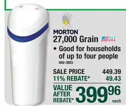 Menards MORTON 27,000 Grain offer