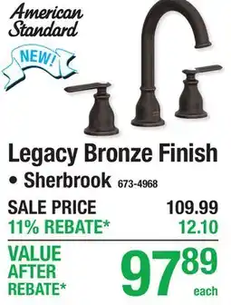 Menards Legacy Bronze Finish Sherbrook offer