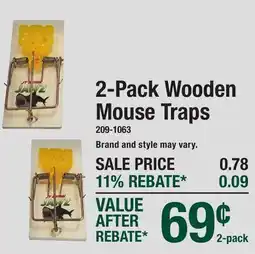 Menards 2-Pack Wooden Mouse Traps offer