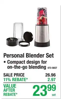 Menards Personal Blender Set offer