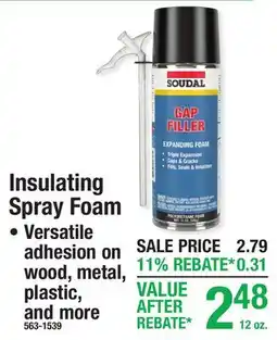 Menards Insulating Spray Foam offer