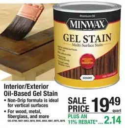 Menards Interior/Exterior Oil-Based Gel Stain offer