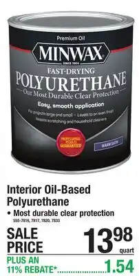 Menards Interior Oil-Based Polyurethane offer