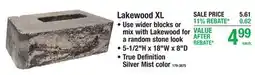 Menards Lakewood XL RETAINING WALL BLOCKS offer