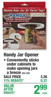 Menards Handy Jar Opener offer