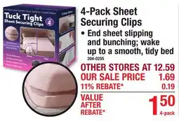 Menards 4-Pack Sheet Securing Clips offer