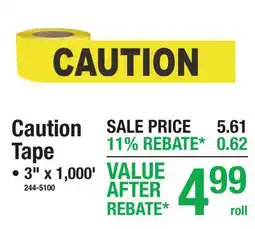 Menards Caution Tape offer