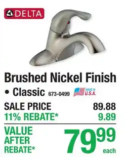 Menards Brushed Nickel Finish offer