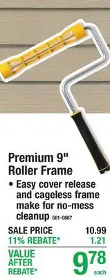 Menards Premium 9 Roller Frame offer